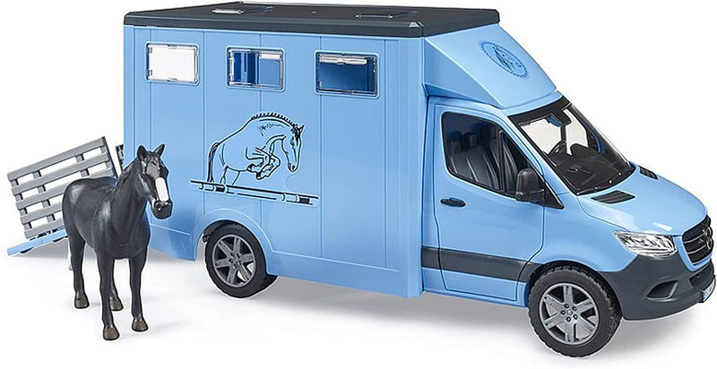 Bruder MB Sprinter Animal Transporter with Horse