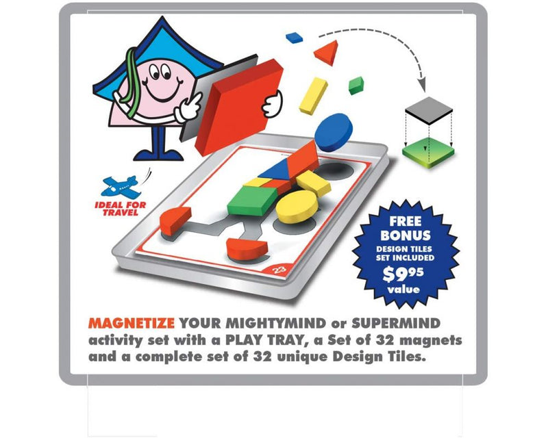 Mighty Mind PlayTray + Magnet Tiles (32 Piece)