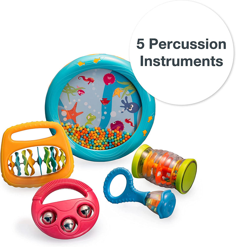 Edushape Instruments Edushape Baby's 1st Birthday Band Set, 5 Instruments and CD