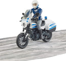 Bruder bworld Scrambler Ducati Police Motorbike with Policeman