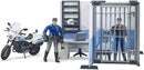 Bruder Police Station Set with Police Motorcycle and Figure