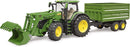 Bruder John Deere 7R 350 with Frontloader and Trailer