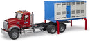 Bruder 02830 Mack Granite Cattle Transportation Truck with 1 Cattle