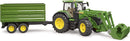 Bruder John Deere 7R 350 with Frontloader and Trailer
