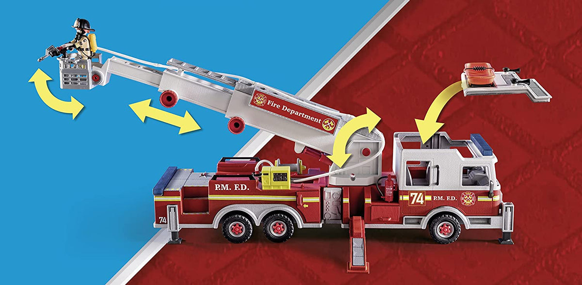 Playmobil Rescue Vehicles: Fire Engine with Tower Ladder