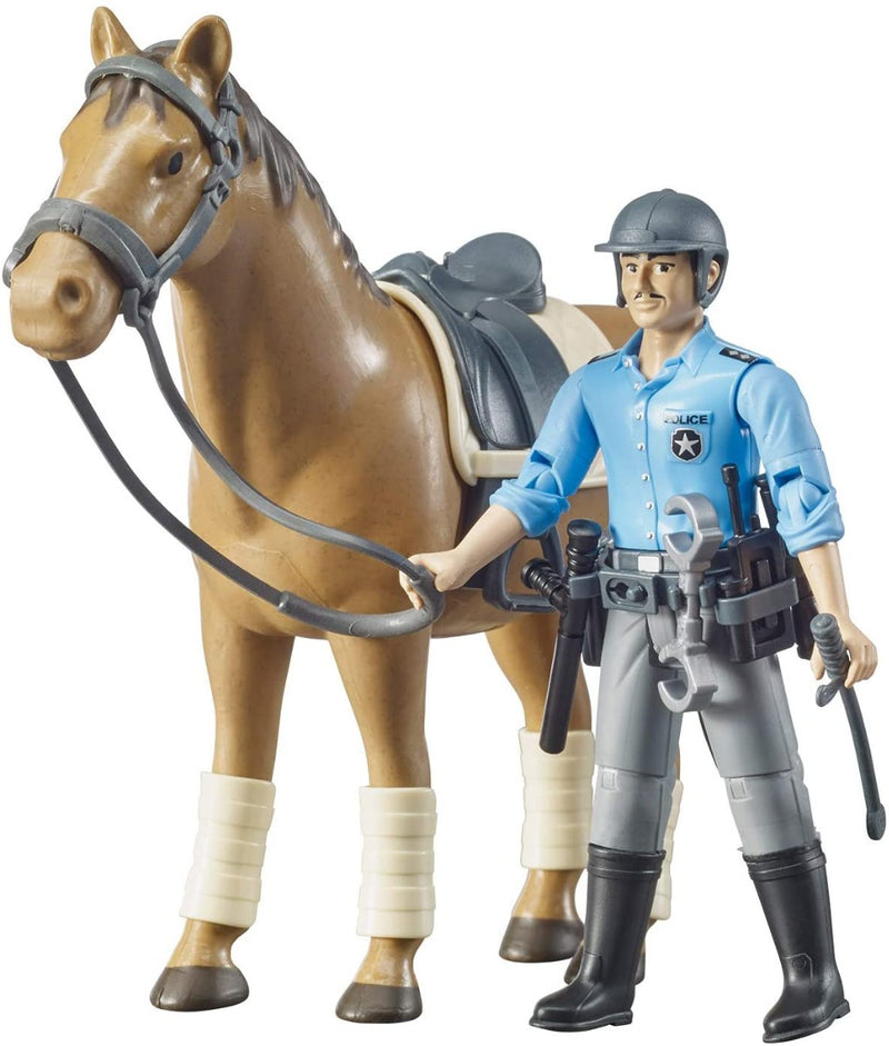 Playmobil City Action Police With Horse And Trailer Building Set