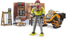 Bruder bworld Mountain Hut with Snowmobil and Figure