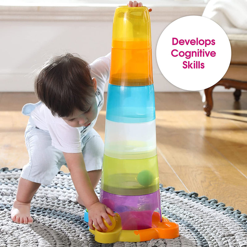 Edushape 14 Piece Stack Drop Tower Play Set edushape-14-piece-stack-drop-tower-play-set