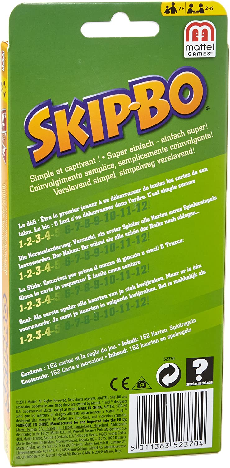 Mattel Skip-Bo Card Game