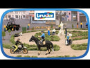 Bruder Land Rover Police Truck with Horse Trailer, Horse and Policeman, Light and Sound Module