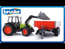 Bruder Claas Nectis 267 F Farm Tractor with Frontloader and Trailer