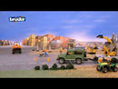 Bruder Land Rover with Trailer, JCB Micro Excavator and Worker Action Figure