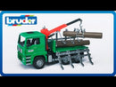 Bruder Man Timber Truck with Loading Crane and 3 Trunks