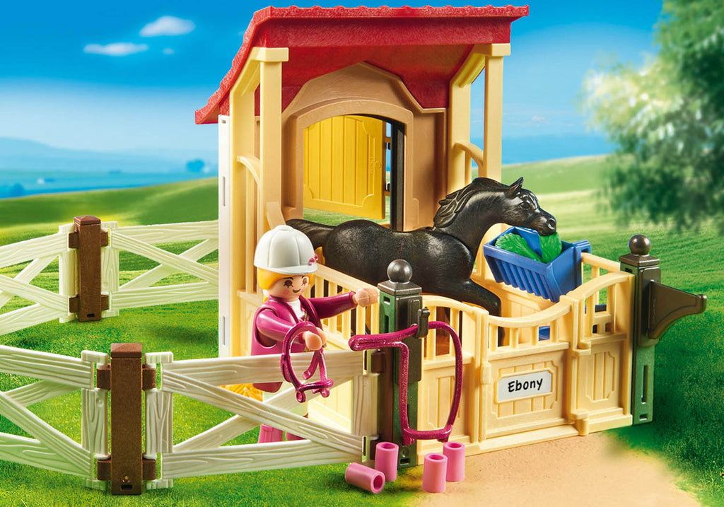 to Specialist Rejsende købmand Playmobil Horse Stable with Araber