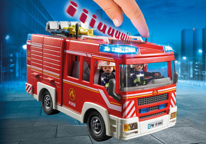 Bruder Man Fire Truck Engine Lights Sounds Pump Red 18 Brand New