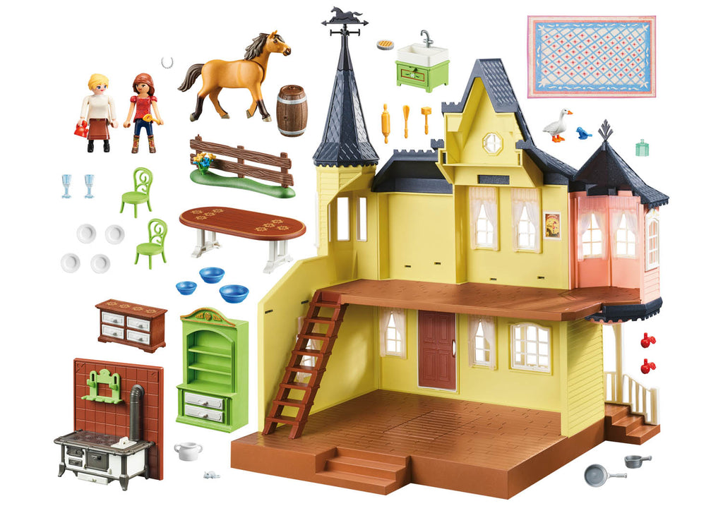 Playmobil spirit riding free house Clearance