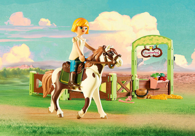 Pru & Chica Linda with Horse Stall - Playmobil Spirit Dreamworks 9479